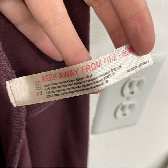 Free People Beach Dusty Mauve Long Line Cardigan Sweater Duster XS Oversized - Picture 4 of 11